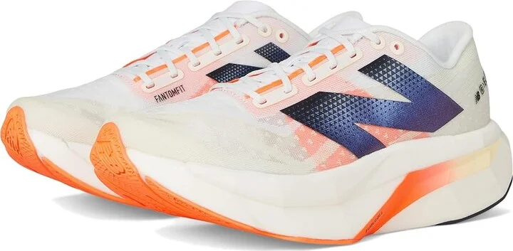 New Balance FuelCell SuperComp Elite v4 Women's Shoes White/Angora/Hot Mango : 9.5 B - Medium