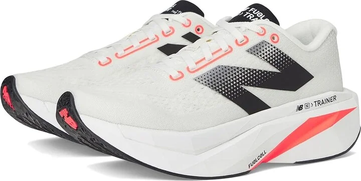 New Balance FuelCell SuperComp Trainer v3 Women's Running Shoes Sea Salt/Urgent Red/Black : 5 B - Medium, Textile