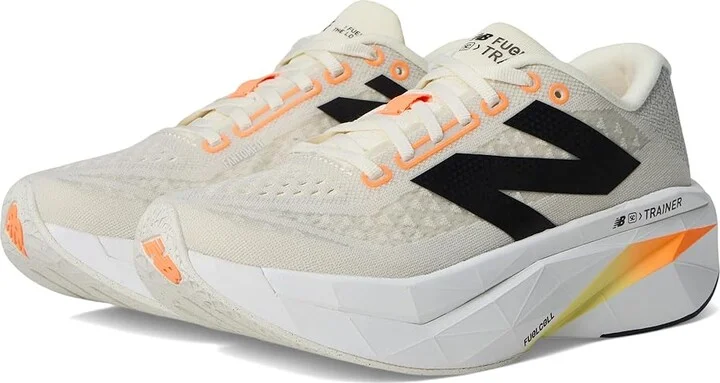 New Balance FuelCell SuperComp Trainer v3 Women's Shoes Angora/Hot Mango/Black : 11 D - Wide