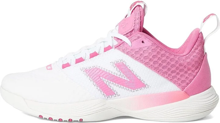 New Balance FuelCell VB-01 Volleyball Shoes Women's Volleyball Shoes White/Signal Pink : 6 D - Wide, Textile - Image 6