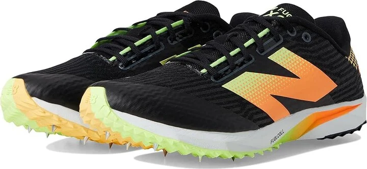 New Balance FuelCell XC7 v5 Running Shoes Black/Bleached Lime Glo 2 : US Men's 11.5 - Women's 13 D - Medium