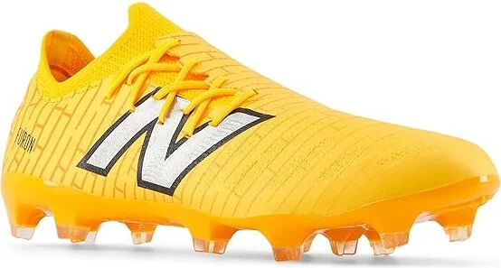 New Balance FURON DESTROY FG V7+ Soccer Cleats Shoes Sun Glow/Silver Metallic : US Men's 5.5 - Women's 7 Medium, Synthetic