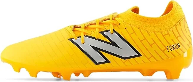 New Balance FURON DISPATCH FG V7+ Soccer Cleats Shoes Sun Glow/Metallic Silver : US Men's 4 - Women's 5.5 Medium, Leather/Textile - Image 5