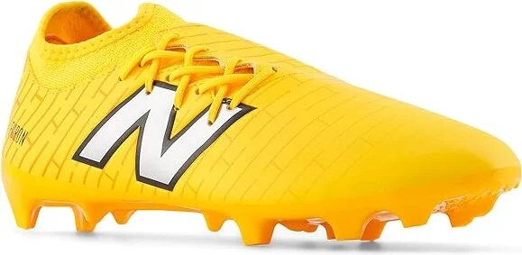 New Balance FURON DISPATCH FG V7+ Soccer Cleats Shoes Sun Glow/Metallic Silver : US Men's 4 - Women's 5.5 Medium, Leather/Textile