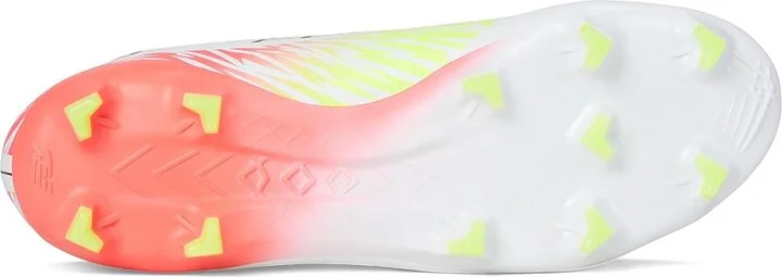 New Balance Furon Pro FG V8 Soccer Cleats Soccer Shoes White/Energy Red/Hi-Lite : US Men's 8 - Women's 9.5 Medium, Textile - Image 3
