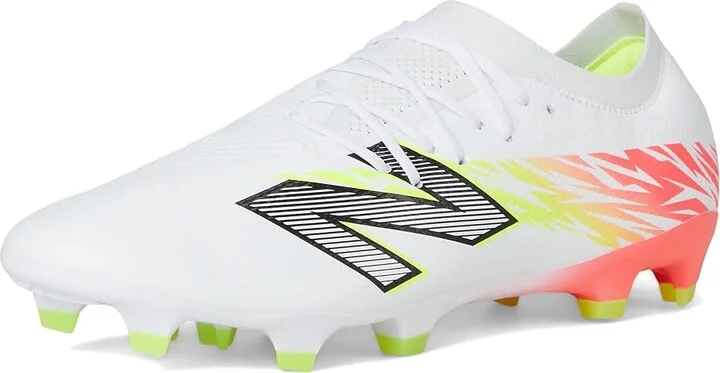 New Balance Furon Pro FG V8 Soccer Cleats Soccer Shoes White/Energy Red/Hi-Lite : US Men's 8 - Women's 9.5 Medium, Textile - Image 5