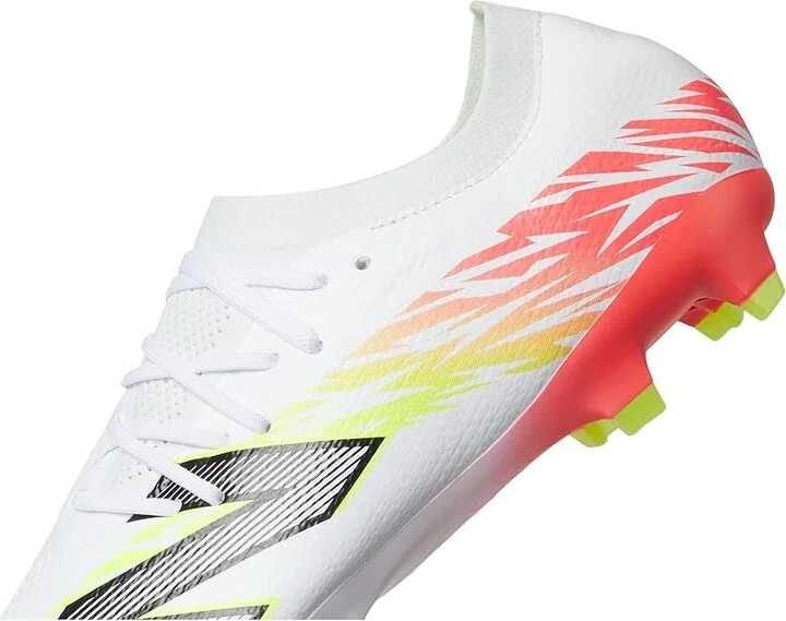 New Balance Furon Pro FG V8 Soccer Cleats Soccer Shoes White/Energy Red/Hi-Lite : US Men's 8 - Women's 9.5 Medium, Textile - Image 7