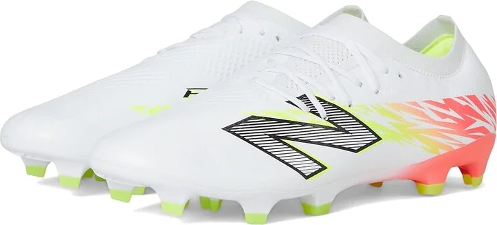 New Balance Furon Pro FG V8 Soccer Cleats Soccer Shoes White/Energy Red/Hi-Lite : US Men's 8 - Women's 9.5 Medium, Textile