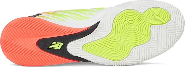 New Balance Furon Pro IN V8 Soccer Cleats Soccer Shoes White/Energy Red/Hi-Lite : US Men's 6.5 - Women's 8 Medium, Synthetic - Image 3