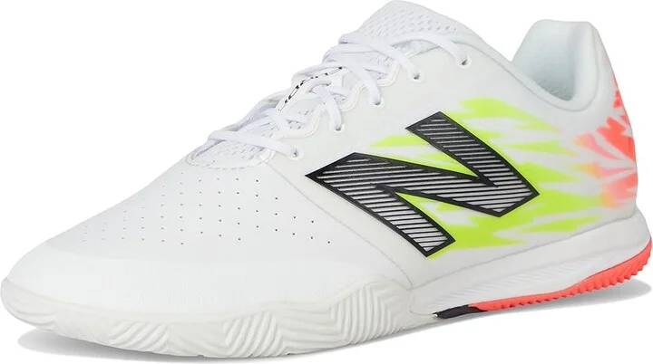 New Balance Furon Pro IN V8 Soccer Cleats Soccer Shoes White/Energy Red/Hi-Lite : US Men's 6.5 - Women's 8 Medium, Synthetic - Image 5