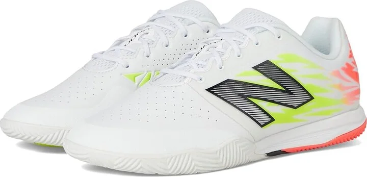 New Balance Furon Pro IN V8 Soccer Cleats Soccer Shoes White/Energy Red/Hi-Lite : US Men's 6.5 - Women's 8 Medium, Synthetic