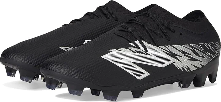 New Balance Furon Team FG V8 Soccer Cleats Soccer Shoes Black/Metallic Silver/White : US Men's 6.5 - Women's 8 Medium, Textile