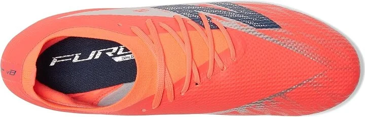 New Balance Furon Team FG V8 Soccer Cleats Soccer Shoes Energy Red/NB Navy/Light Cyclone : US Men's 4.5 - Women's 6 Extra Wide, Textile - Image 2