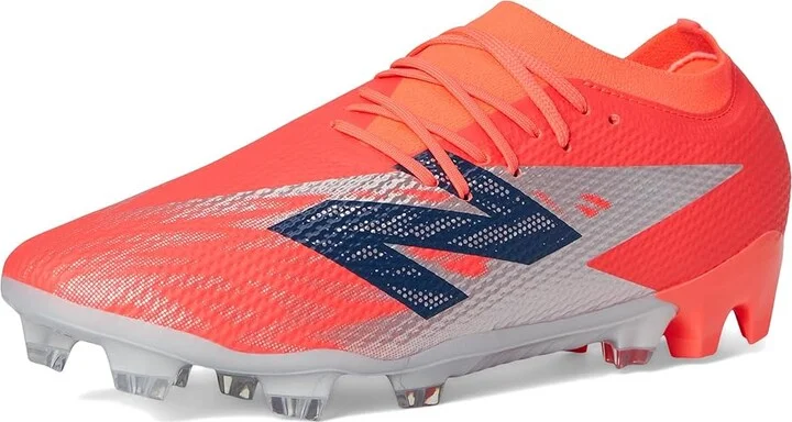 New Balance Furon Team FG V8 Soccer Cleats Soccer Shoes Energy Red/NB Navy/Light Cyclone : US Men's 4.5 - Women's 6 Extra Wide, Textile - Image 5