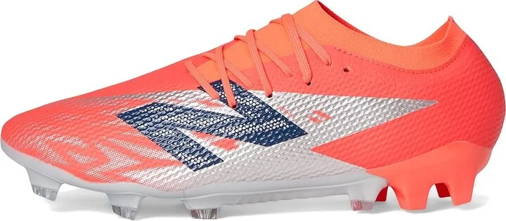 New Balance Furon Team FG V8 Soccer Cleats Soccer Shoes Energy Red/NB Navy/Light Cyclone : US Men's 4.5 - Women's 6 Extra Wide, Textile - Image 6