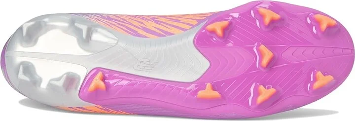 New Balance Furon Team FG V8 Soccer Cleats Soccer Shoes Passion Fruit/Hot Mango/Metallic Silver : US Men's 7.5 - Women's 9 Medium, Textile - Image 3