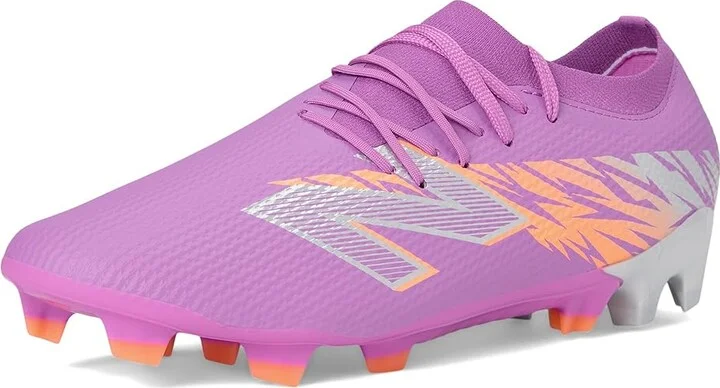 New Balance Furon Team FG V8 Soccer Cleats Soccer Shoes Passion Fruit/Hot Mango/Metallic Silver : US Men's 7.5 - Women's 9 Medium, Textile - Image 5