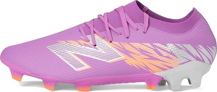 New Balance Furon Team FG V8 Soccer Cleats Soccer Shoes Passion Fruit/Hot Mango/Metallic Silver : US Men's 7.5 - Women's 9 Medium, Textile - Image 6