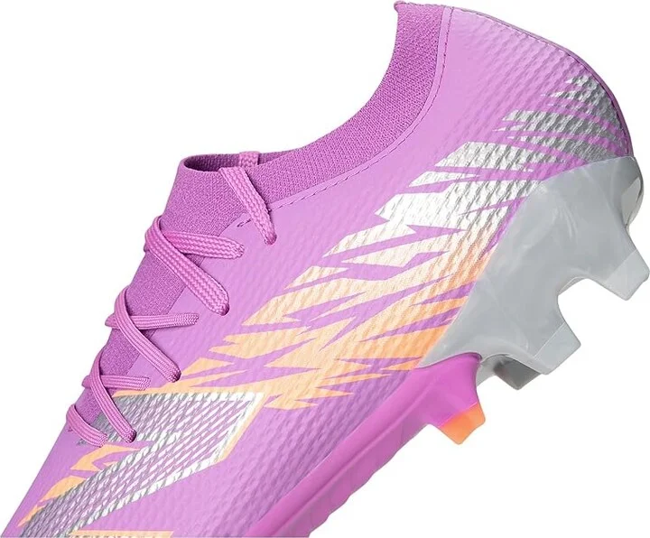 New Balance Furon Team FG V8 Soccer Cleats Soccer Shoes Passion Fruit/Hot Mango/Metallic Silver : US Men's 7.5 - Women's 9 Medium, Textile - Image 7