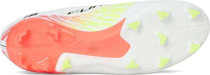 New Balance Furon Team FG V8 Soccer Cleats Soccer Shoes White/Energy Red/Hi-Lite : US Men's 8.5 - Women's 10 Medium, Textile - Image 3