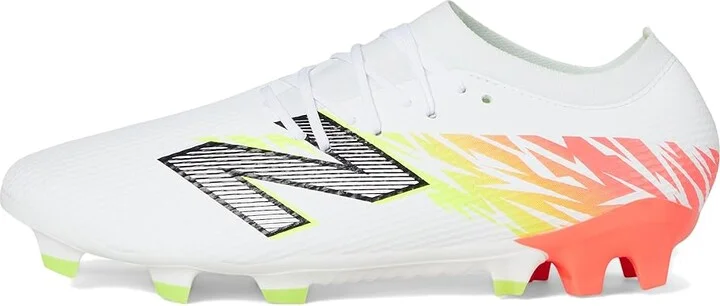 New Balance Furon Team FG V8 Soccer Cleats Soccer Shoes White/Energy Red/Hi-Lite : US Men's 8.5 - Women's 10 Medium, Textile - Image 6