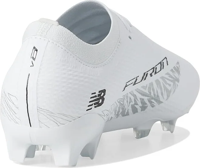 New Balance Furon Team FG V8 Soccer Cleats Soccer Shoes White/Metallic Silver/Black : US Men's 6.5 - Women's 8 Medium, Textile - Image 4