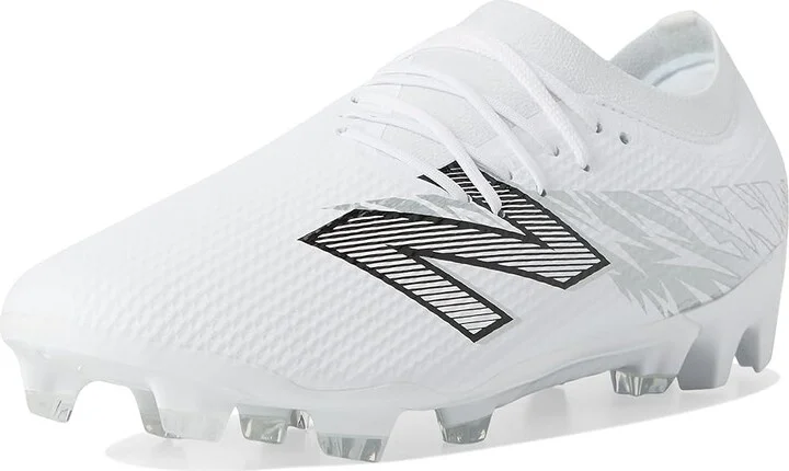 New Balance Furon Team FG V8 Soccer Cleats Soccer Shoes White/Metallic Silver/Black : US Men's 6.5 - Women's 8 Medium, Textile - Image 5