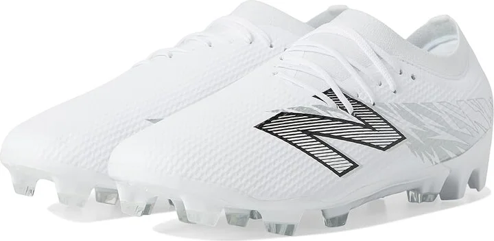 New Balance Furon Team FG V8 Soccer Cleats Soccer Shoes White/Metallic Silver/Black : US Men's 6.5 - Women's 8 Medium, Textile