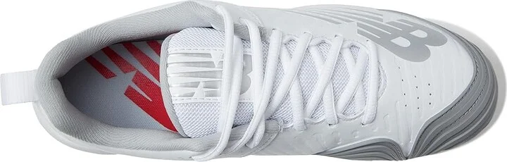 New Balance FUSEv3 Pitch Softball Cleats Women's Shoes White/White : 5.5 D - Wide - Image 2