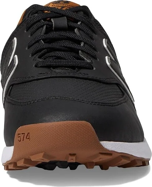 New Balance Golf 574 Greens v2 Men's Shoes Black/Gum : 9 4E - Extra Wide, Leather/Rubber - Image 3