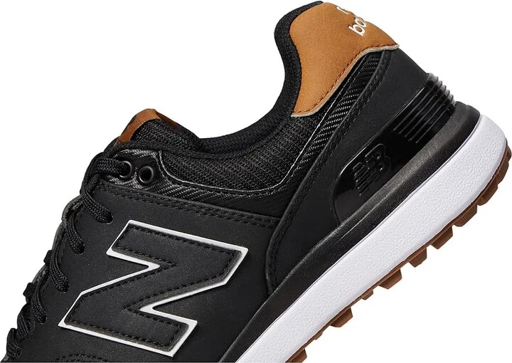 New Balance Golf 574 Greens v2 Men's Shoes Black/Gum : 9 4E - Extra Wide, Leather/Rubber - Image 4