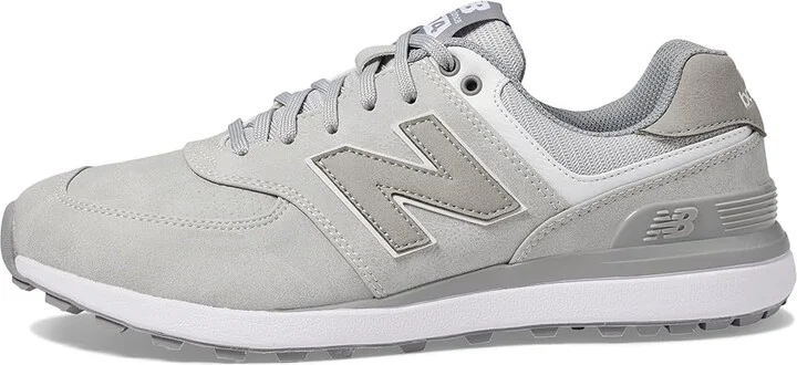 New Balance Golf 574 Greens v2 Men's Shoes Light Grey : 8 EE - Wide, Leather/Rubber - Image 5