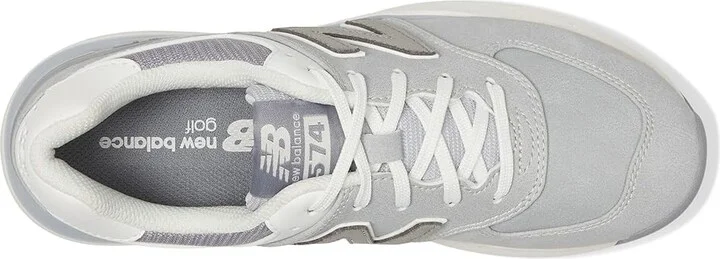 New Balance Golf 574 Greens v2 Women's Shoes Light Grey : 6 B - Medium, Leather/Synthetic - Image 2