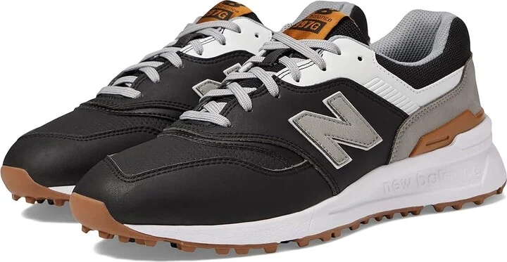 New Balance Golf 997 SL Golf Shoes Men's Shoes Black/White : 8.5 D - Medium, Suede/Textile