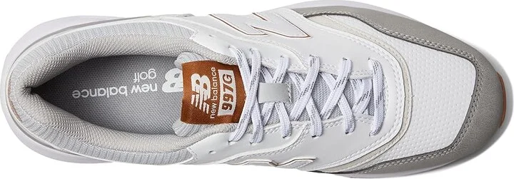 New Balance Golf 997 SL Golf Shoes Men's Shoes White/Grey : 8 EE - Wide, Suede/Textile - Image 2