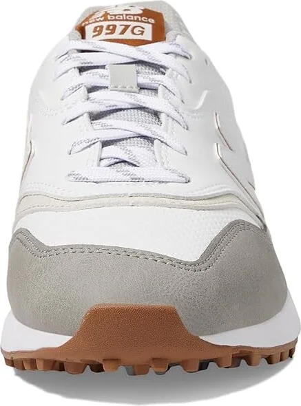 New Balance Golf 997 SL Golf Shoes Men's Shoes White/Grey : 8 EE - Wide, Suede/Textile - Image 3