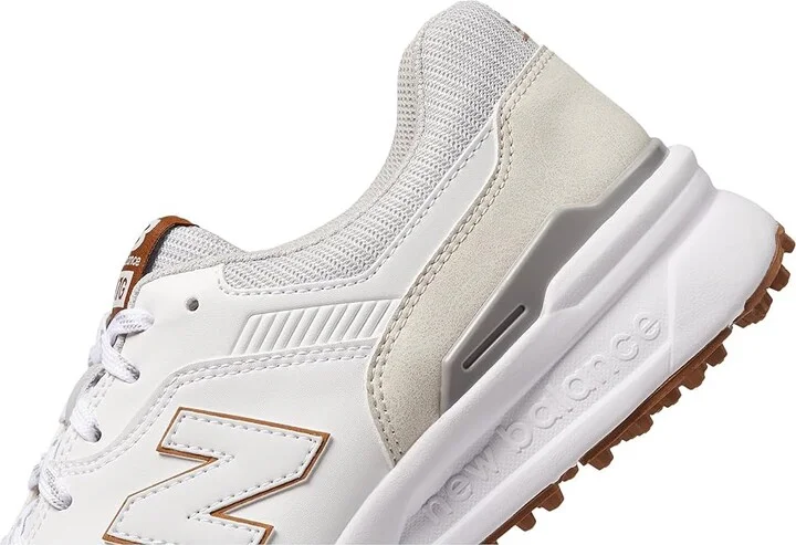New Balance Golf 997 SL Golf Shoes Men's Shoes White/Grey : 8 EE - Wide, Suede/Textile - Image 4