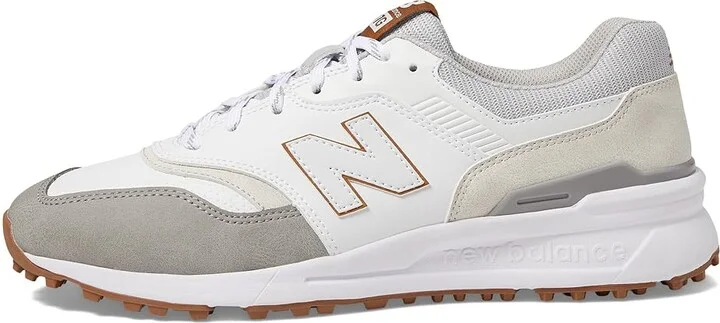 New Balance Golf 997 SL Golf Shoes Men's Shoes White/Grey : 8 EE - Wide, Suede/Textile - Image 5