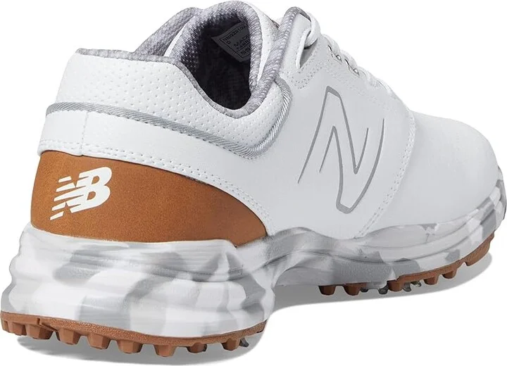 New Balance Golf Brighton Golf Shoes Men's Shoes White/Brown : 8.5 D - Medium, Synthetic/Textile - Image 4