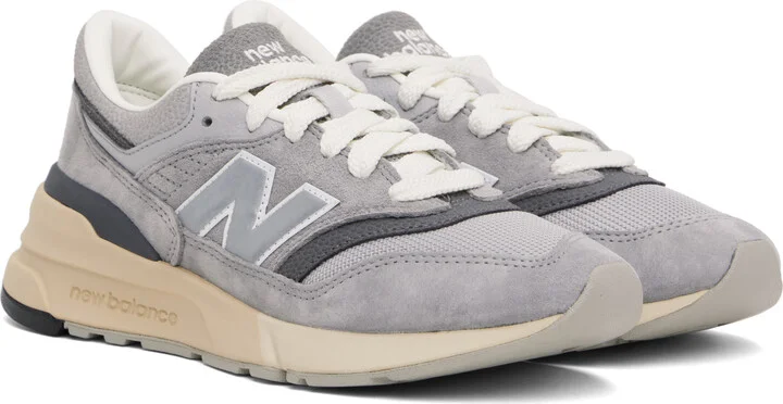 New Balance Gray 997R Sneakers - Image 4