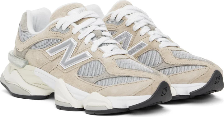 New Balance Gray & Beige 9060 Sneakers - Image 4