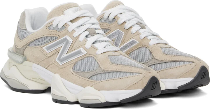 New Balance Gray & Beige 9060 Sneakers - Image 4