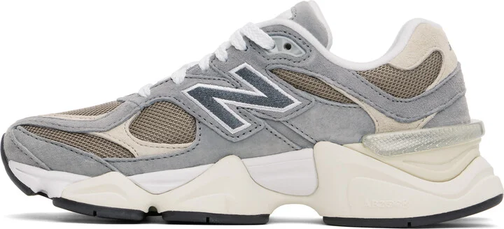 New Balance Gray & Beige 9060 Sneakers - Image 3