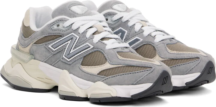 New Balance Gray & Beige 9060 Sneakers - Image 4