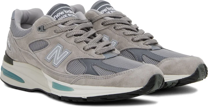 New Balance Gray Made In UK 991v2 Sneakers - Image 4
