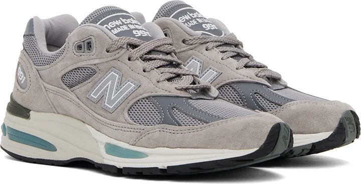 New Balance Gray 'MADE in UK' 991v2 Sneakers - Image 4