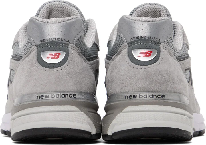 New Balance Gray Made in USA 990v4 Core Sneakers - Image 2