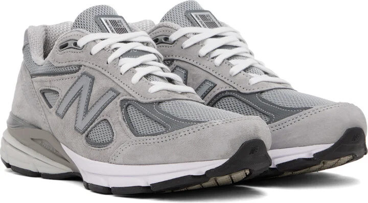 New Balance Gray Made in USA 990v4 Core Sneakers - Image 4