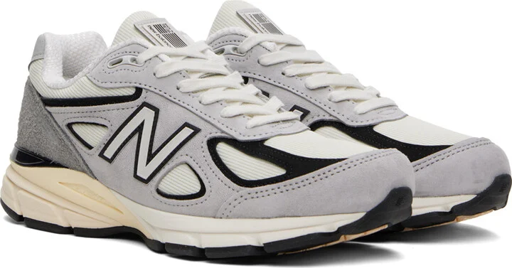 New Balance Gray Made In USA 990v4 Sneakers - Image 4
