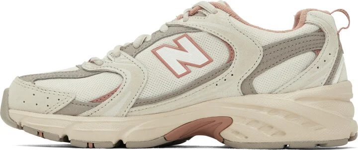 New Balance Gray & Pink 530 Sneakers - Image 3